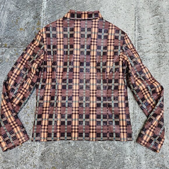 Selene Sport Women Blazer Jacket Brown Snake Skin Pattern Coat Size S - Picture 2 of 13